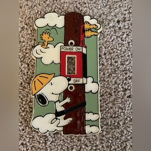 1965 rare Snoopy and Woodstock light switch plate